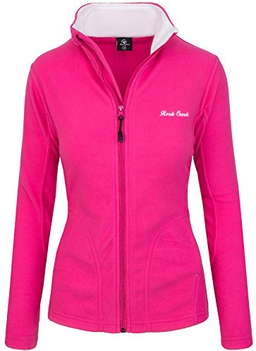 Rock Creek Damen Fleecejacke Fleece Jacke Übergangs Jacke Sweatjacke D-389 [Pink M]