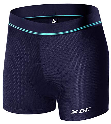 Damcykelunderkläder med 4D-gelfyllning med hög densitet elastisk andningsbar (XL, blå)