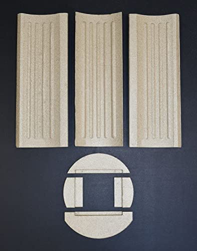 Habillage de foyer pour poêles à cheminée Caro XL de Cera - vermiculite - 7 pièces