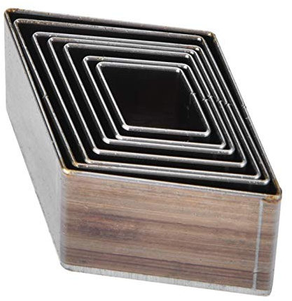 7-tlg. Leder-Stanzform, 20-50 mm diamantförmige Ledermesser-Matrize, Loch-Hohl-Stanzschneider-Set für handgefertigtes DIY-Lederhandwerk