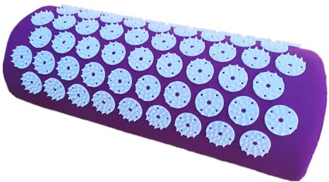 DoroSun Acupressure Pillow Acupuncture Massager for Massage Neck Back Head Pain Relief, Relieves Muscle Stress Relaxation, Purple
