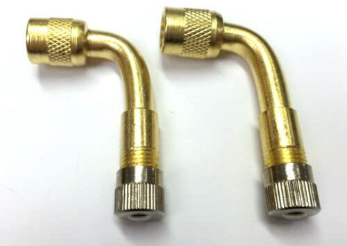 2 x MOTORBIKE MOTORCYCLE BIKE TYRE VALVE ADAPTER 90 DEGREE EXTENSION NEW
