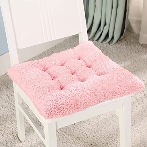 Yadlan Sitzkissen Gartenstuhl 2er Set, Stuhlkissen Bunt Set, Stuhlauflagen Garten Waschbar, Sitzkissen Stuhl Outdoor, Quadratisches StrapazierfäHiges Dick Stuhlauflagen Rosa B