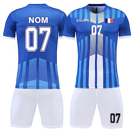 LAIFU Maillot de Foot Enfant Personnalisé Adultes Ensemble Football Maillot Hommes Femmes avec nom numéro Logo