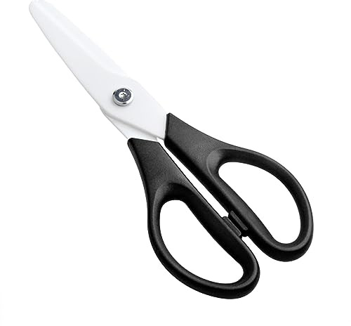 Tijeras de cerámica para cortar alimentos cocinados, duraderas y seguras para carne, pescado y verduras, mango ergonómico para un uso sin esfuerzo tijeras de alimentos