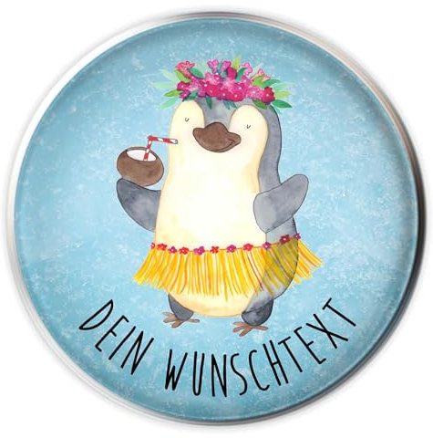 Mr. & Mrs. Panda Stöpsel Waschbecken Pinguin Kokosnuss - Personalisierte Geschenke, Urlaub, Hawaii, Abfluss, Personalisierung, Personalisierter Waschbeckenstöpsel mit Motiv, Aloha, Selbst Gestalten