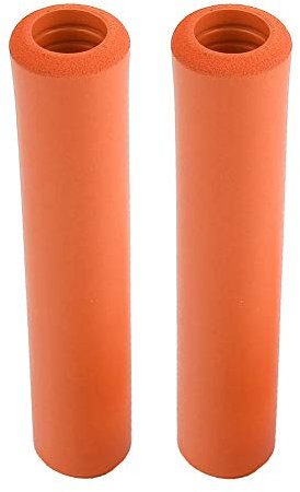 1 Paar Silikon-Fahrradlenkergriffe, Stoßfester Fahrradgriff mit Endstopfen für Fahrrad-Stunt-Scooter (ORANGE)