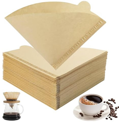 200 Pezzi Filtri per Caffè, V60 Filtro Caffè Misura 01, A Forma Di V Filtri Caffe Americano, Per Macchine Da Caffè con Filtro Manuale Caffettiera Tazza Filtro (1-2 Tazze)