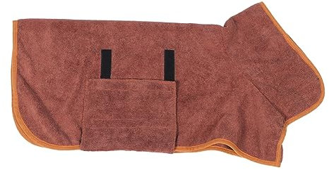 YARNOW Bequemer Hundemantel Saugfähiger Bademantel Für Welpen Leicht Und Praktisch Tolles Für Hunde Nachtwäsche Kaffeebraun