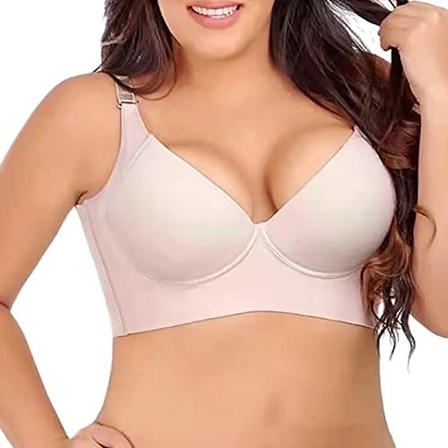 Ladies Bras Underwire Push up Shaping Adjustable Smooth Traceless Underwear Memory Underwire Small Chest Gathering Gather Pair Breast Anti Sagging Sports Back Comfortable Underwire Bra for (E, G)