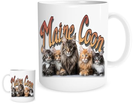 Tasse à thé ou café motif chat Maine Coon