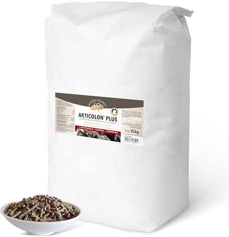 GOLDEN PEANUT Akticolon® Plus Flohsamenpellets 15 kg – Bentonit, prebiotisch, Vitamin B Komplex, natürlich, das Original