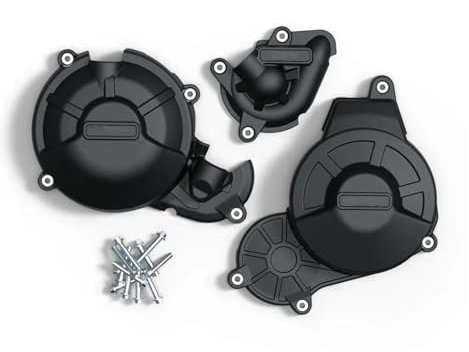 USQBUZHHK Motorrad Sturzbügel Motorrad Zubehör Für Aprilia RS 660 Für Tuono 660 2021 2022 2023 Motor Schutzhülle Motorrad Motorschutz(1 Set-BK)