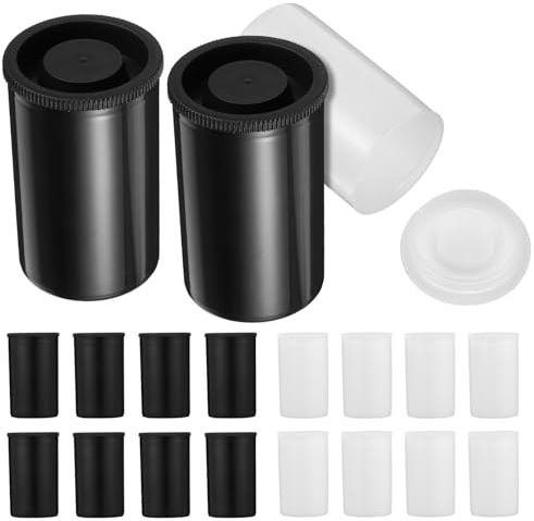 VILLCASE 20 Pezzi Contenitori per Pellicola 35mm, Scatole in Pe Coperchio, Resistenti di Perdite, per Foto All'aperto e Viaggio