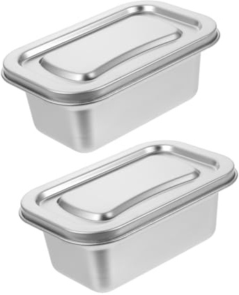 Alipis Boîte à Glace En Acier Inoxydable 1,2l Contenants Réutilisables 304 Inox Hermétique Et Empilable Pour Desserts Maison Rangement Congélateur