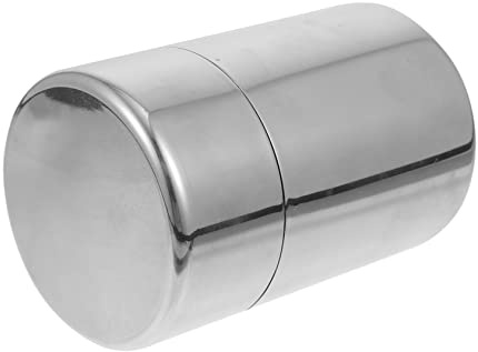 SOIMISS Boîte à Thé Acier Inoxydable Compacte avec Double Couvercle Boîte Hermétique Multifonction pour Rangement et Conservation Thé Résistante et Facile à Nettoyer