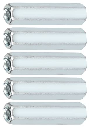 DEWIN Écrous à Tige Longue M6 X 40, 5 Pièces, écrous à Tige Longue, écrous Hexagonaux à Douille, Entretoises Filetées pour Boulons, Goujons, Vis