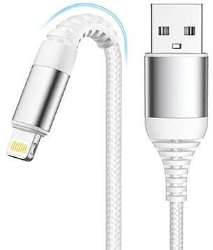 LumFocus Câble iPhone, 1M Cable Chargeur iphone Certifié MFi Nylon Tressé Fil,Cable phone Lightning, USB phone Charge Rapide Cordon pour 14 13 12 11 Pro Max Mini XS XR X 8 7 6 6s SE