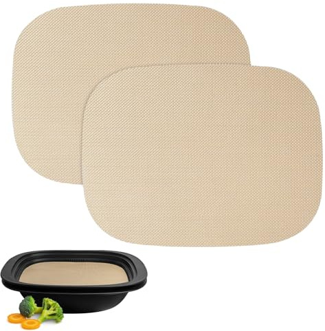 XSHAO 2 stycken permanent bakplåtspapper för Thermomix TM7, återanvändbart bakpapper non-stick-belagd bakunderlägg, tillbehör för TM7