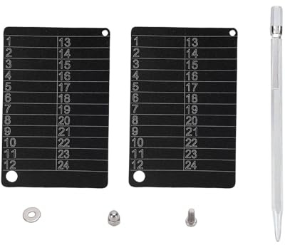 VELATEMOR 2 St Kryptofraslagringsplattor och 1 St Metallplåtsmärkningspenna, Metall Aluminiumlegering Brandsäker Vattensäker 24 Ord Kort, Kompatibel med Bip39 Hårdvara