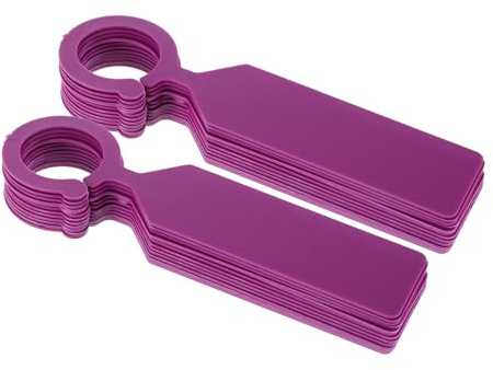 Gadpiparty 100 Etichette in Plastica per Piante da Vivaio Fibbia ad Anello Cartellini per Marcatori da Giardino Robusti e Riutilizzabili Tag per Fioriere da Giardinaggio per Orto e
