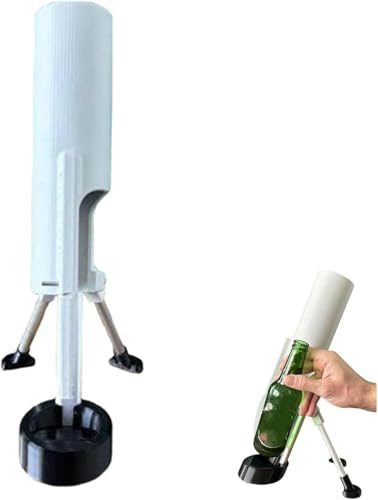Mortier de bière, ouvre-bouteille de bière automatique, ouvre-bouteille à une main avec éjection de bouchon, décapsuleur rapide de style mortier amusant, durable pour bières et soda de 300 ml, pour la