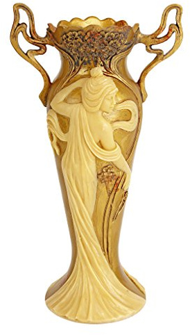 Design Toscano PD0023 Vase de Salon Ivoire 10 x 16,5 x 29 cm