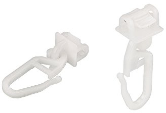 Liedeco Gleiter Click-fix für Innenlaufprofile mit 6 mm Laufkanal, weiß, 25 Stück