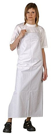 PVC Gummischürze weiß 90x120 cm Arbeitsschürze Schürze Metzgerschürze Bauschürze