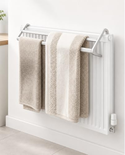 Radiator Airer Clothes Drying Rack, Foldable Adjustable Over Radiator Clothes Dryer, Space Saving Indoor Laundry Drying Rack, Pack Of 2 Drying Rail for Towels and Clothes