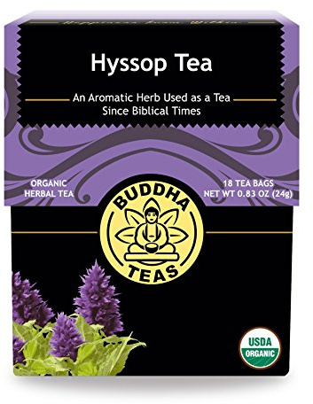 Buddha Teas Organic Hyssop Tea - OU Kosher, USDA Organic, CCOF, 18 Bleach-Free Tea Bags