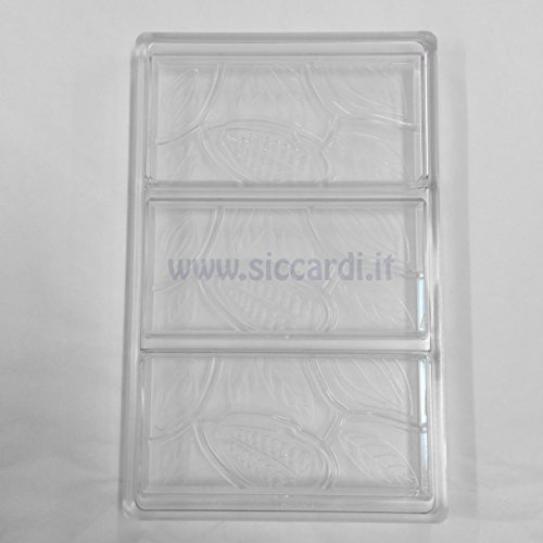 Siccardi Stampo per Cioccolato in policarbonato TAVOLETTA CABOSSE (100gr)