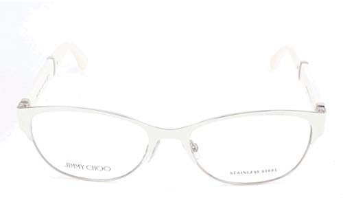 Brillen Jimmy Choo JC180 17W MATT WHITE PALLADIUM GLITTER 53/16/ WOMAN