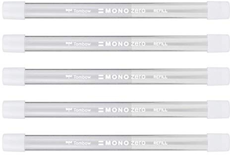 Tombow ER-KUR Mono Zero Lot de 10 recharges pour Gomme de précision, à Pointe Ronde, diamètre : 2,3 mm