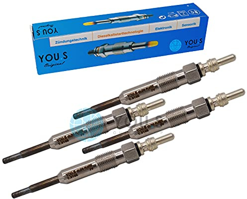 4 Stück YOU.S Original Glühkerzen Länge: 97 mm Spannung: 7,0 V - N10591601