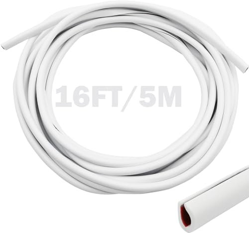 CTRICALVER Protecteur de Bord de Porte en Forme de U Blanc 5M - Joint d'Étanchéité pour Voiture, Compatible avec SUV, MPV et la Plupart des Véhicules