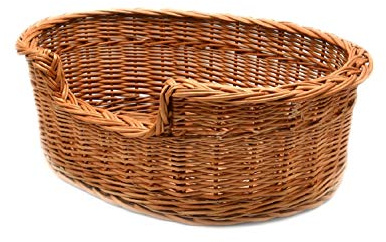 MyBer Katzenliege, Hundeliege, Katzenbett, Hundebett Haustier Sofa Katze Hund Liege Bett aus Weide K5-100-6 (BTH 62cm/44cm/17cm)
