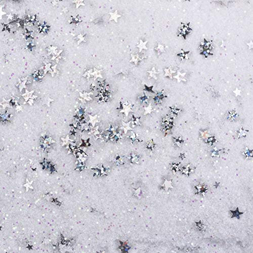 1 kg Dekosand/Glassand Natur 0,1 mm mit Flittersterne (Silber)