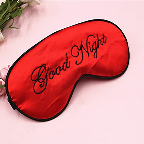 Seiden schlaf maske Augen maske Augenbinde Augenbinde, verstellbarer Gurt Schlafender Auge Blinder Nacht Lidschatten Abdeckung für Sweet Sleep Travel Nip Dry Puffy Eye Relax 1PCS Rot