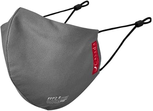 Casada FFP2 zertifizierte Nano-Maske-PRO grau ab 5er Set Gesichtsschutz Hygiene Schutzmaske Mehrwegmaske Mundschutz Wiederverwendbar Waschbar (5)