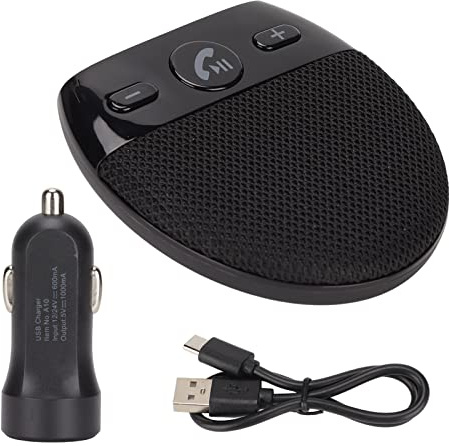 Freisprecheinrichtung Bluetooth für Handy Car Kit - Kabelloser Bluetooth 5.0 Autolautsprecher mit CVC8.0 Double Noise Reduction Technologie, Unterstützt Siri Voice Guidance Receiver für Auto Freisprec