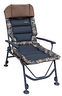 MK-Angelsport fiskestol XXXL King size Big Boy 2,0 tum kan belastas upp till 150 kg, bekväm carp stol campingstol karpstol utomhus