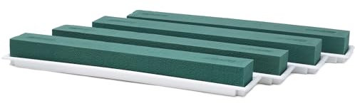 Flowerbox Oasis Steckschaum Table Deco Maxi 48cm Steckmasse Steckschwamm - 4 Stück - weiß
