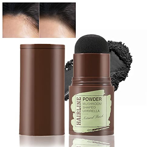 Boobeen Hairline Powder Stick, Poudre d'ombre à cheveux pour cheveux clairsemés, Poudre de retouche de racine pour couvrir rapidement les cheveux gris, Correcteur de racine pour la perte de cheveux