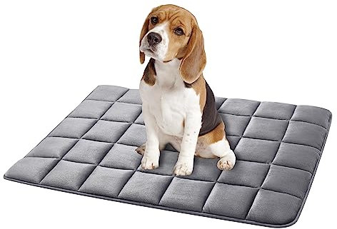 ALLISANDRO Hundematte wasserdichte Hundedecke weiches Katzenkissen Sofamatte Matratze Waschbar Warmes Haustier-Fleece-Pad Matte, Rauchgrau 100x75cm
