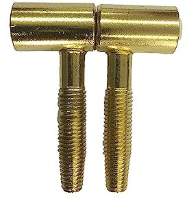 bricoleva.it Cerniere Anuba per porte e finestre in legno, Set composto da 2 Maschio e 2 Femmina - Cerniere a 2 gambi - Kit 2 Cerniere Anuba in Diversi Colori e Dimensioni (13 mm, Ottone)