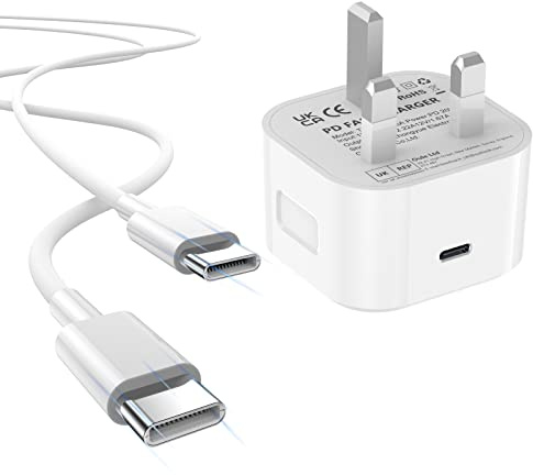 20W USB C Fast Charger for iPad Pro 12.9/11 2022-2025, Air 11 6th Gen/10.9 4th/5th Gen, Mini 7th/6th Gen, iPad 11th/10th Gen - 2M USB C Cable Wall Plug, PD Fast Charging for Apple Tablets