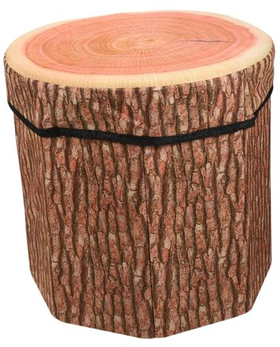 SEWOART Klappbarer Aufbewahrungshocker Kreativer Designhocker Für Kinder Runder Hocker Aus Flanell Robust Und Leicht Zu Reinigen Als Home Organizer