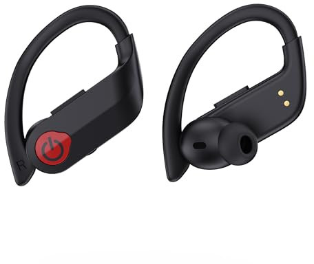 Wireless Earbuds Bluetooth 5.3 Headphones - Ear Buds with 4 ENC Noise Canceling Mic, 120H Stereo Sound, Sport Wireless Earphones with Earhooks, IP7 Waterproof for Running
