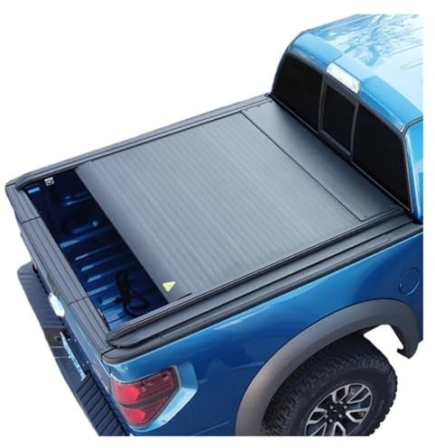 huangtaogr Elektrische Rolldeckel-Laderaumabdeckung, Einziehbar, Aufrollbar, Aluminiumlegierung, Kompatibel mit Hilux F150 5'6 Pick-Up Truck-Laderaumabdeckungen